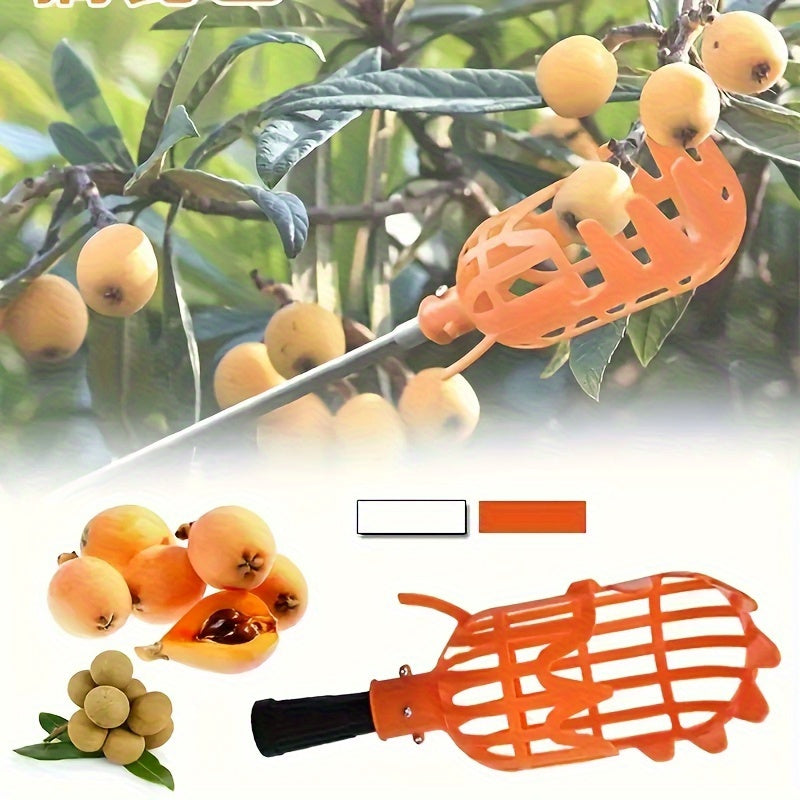 Robust and lightweight fruit picker, for orchards and gardens, efficient harvesting of apples, cherries, peaches, tomatoes, durable and easy tool.