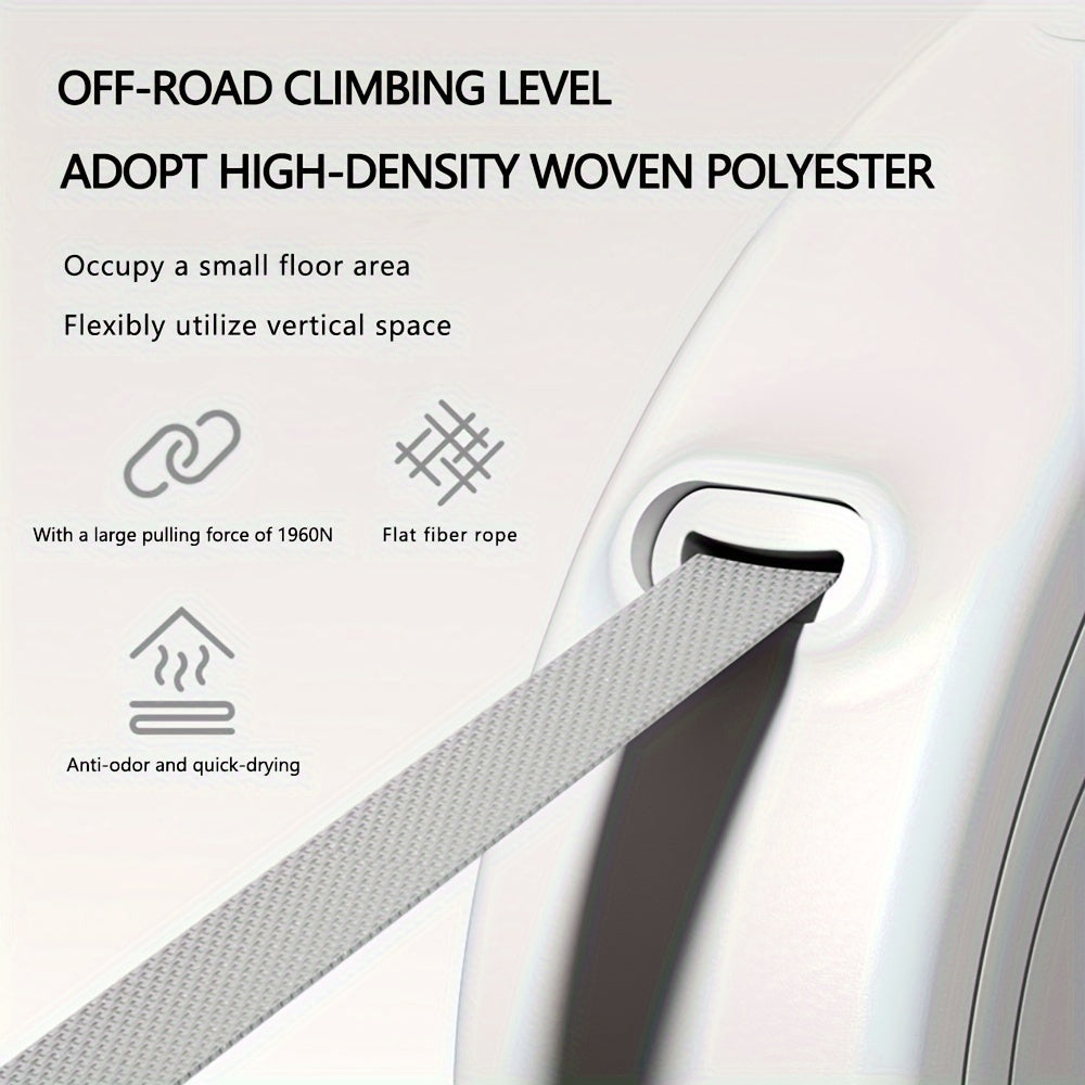 Retractable leash 4.88 m, pink, grey or black, ergonomic handle, comfortable, tangle-free, for small to medium-sized dogs and cats.