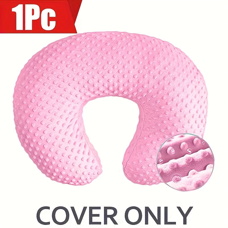 Soft grey nursing pillow cover, removable and machine washable, breathable, ergonomic, ideal for optimal comfort during breastfeeding.