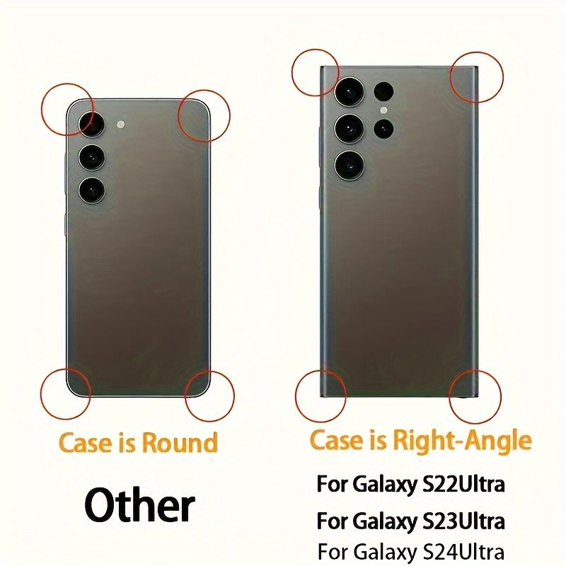 Square silicone case with straight edges for Samsung Galaxy, offering shock protection, secure grip and modern minimalist design.