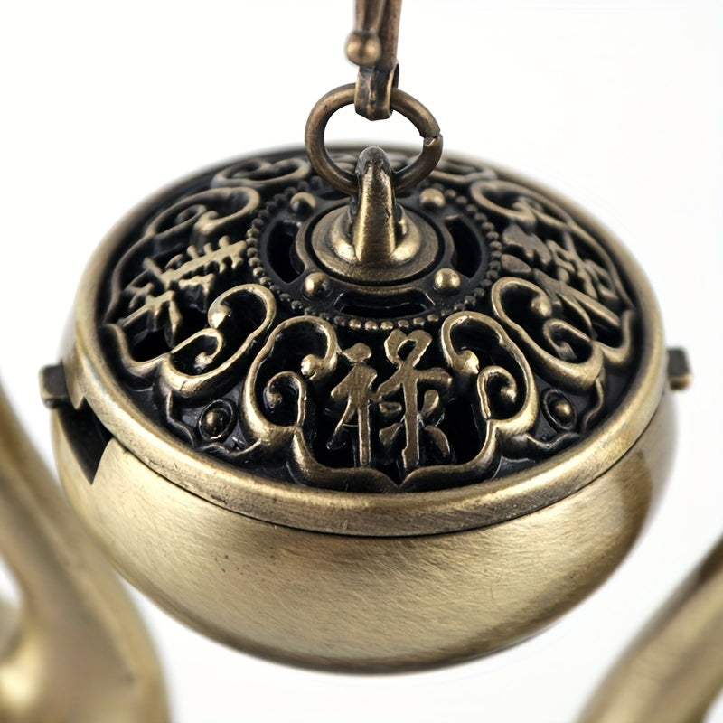 Porte-encens métal LASODY double usage, cygne, décoratif, inodore, parfait pour Noël, Thanksgiving et fêtes.