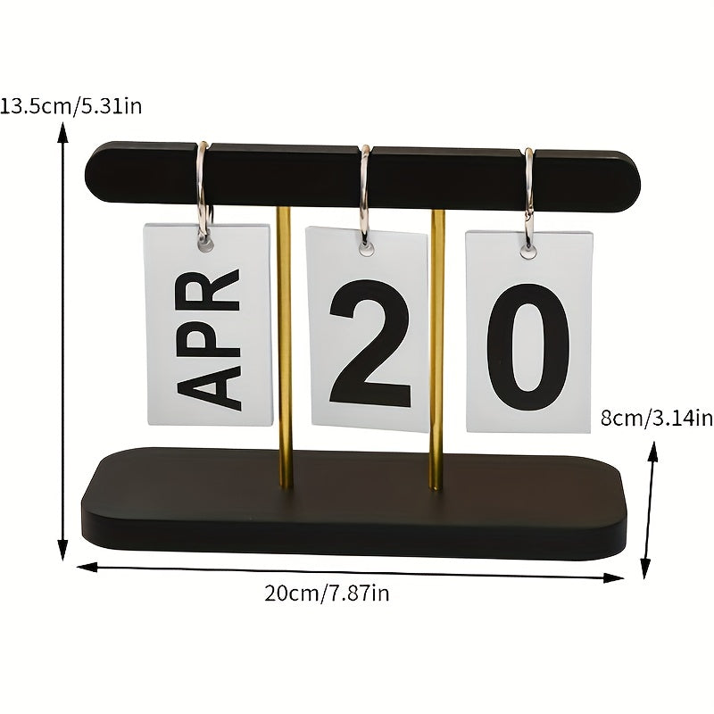 Minimalist Nordic rocking calendar, decorative and creative, ideal for office, living room, dining room or coffee table, elegant and modern design.
