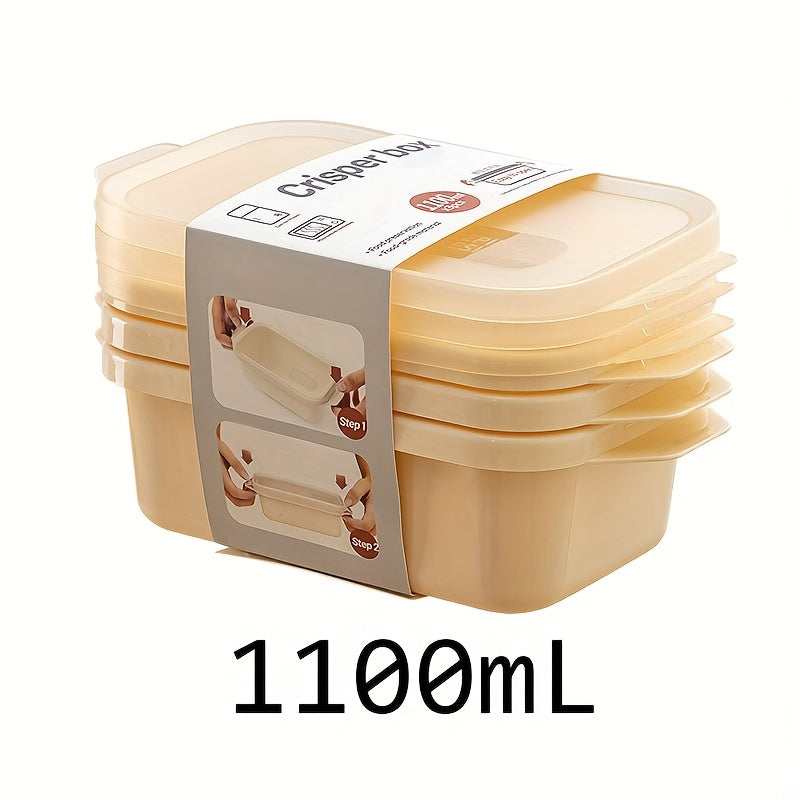 Lot de 3 Boîtes de Conservation Rectangulaires : Plastique transparent épaissi, hermétique, compatibles congélateur et micro-ondes, qualité alimentaire, maintien frais des aliments.
