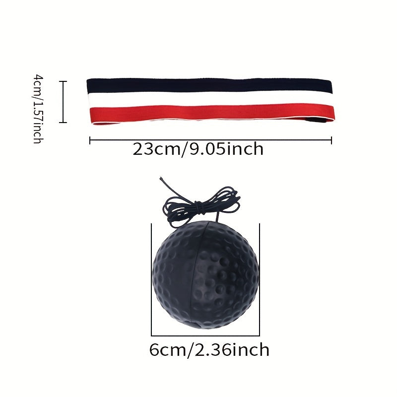 Balle de réaction montée sur tête pour entraînement vitesse et agilité, cible de boxe idéale à domicile pour réflexes et coordination.