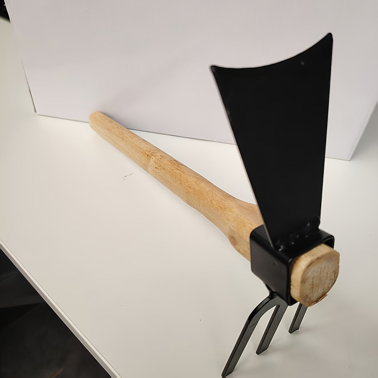 Outils de jardin robustes, houe double-face en métal, idéale pour plantations de fleurs et légumes, adaptée au jardinage domestique.