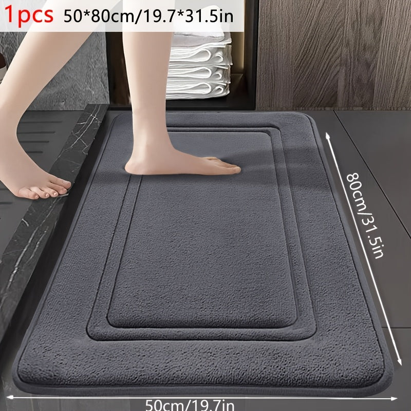 Quick-drying, non-slip bath mat with a geometric pattern, machine washable, soft and padded, suitable for bathroom, kitchen or bedroom.