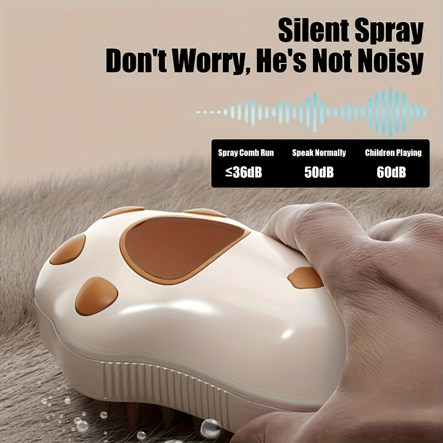 فرشاة كهربائية للحيوانات الأليفة 4 في 1. أداة للعناية بالشعر، تزيل الشعر الميت، وتفك التشابك، وترطب الشعر، وهي مناسبة للشعر القصير والطويل.