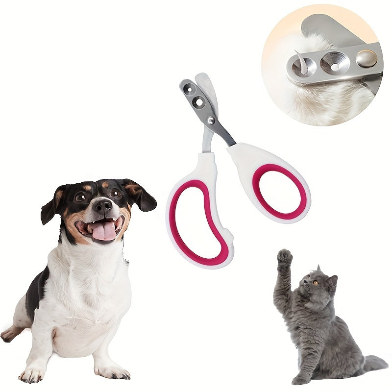 Coupe-ongles en acier inoxydable pour chats et petits chiens. Poignée ergonomique, coupe précise et sécurisée avec accents rouges.