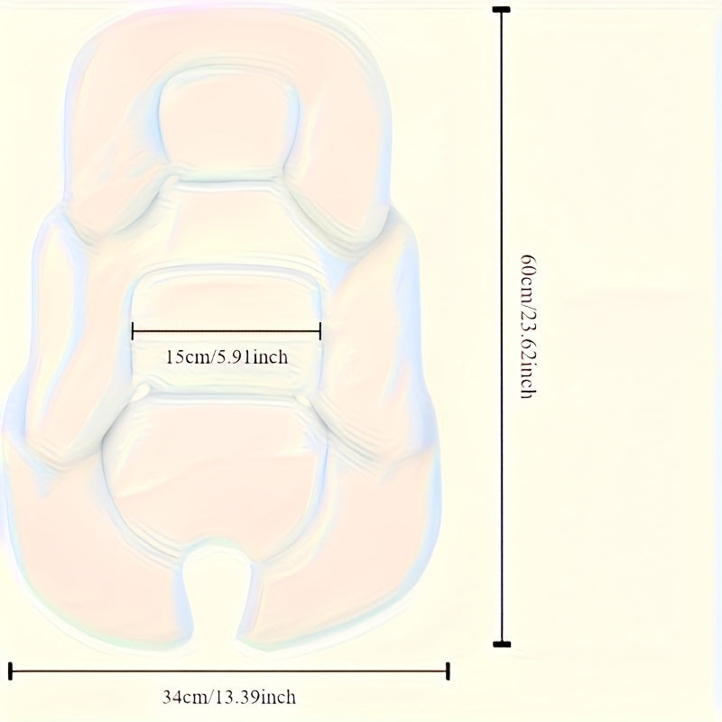 Breathable 3D cushion for children, ergonomic and padded, compatible with strollers, car seats and high chairs, portable and comfortable, mixed colors.