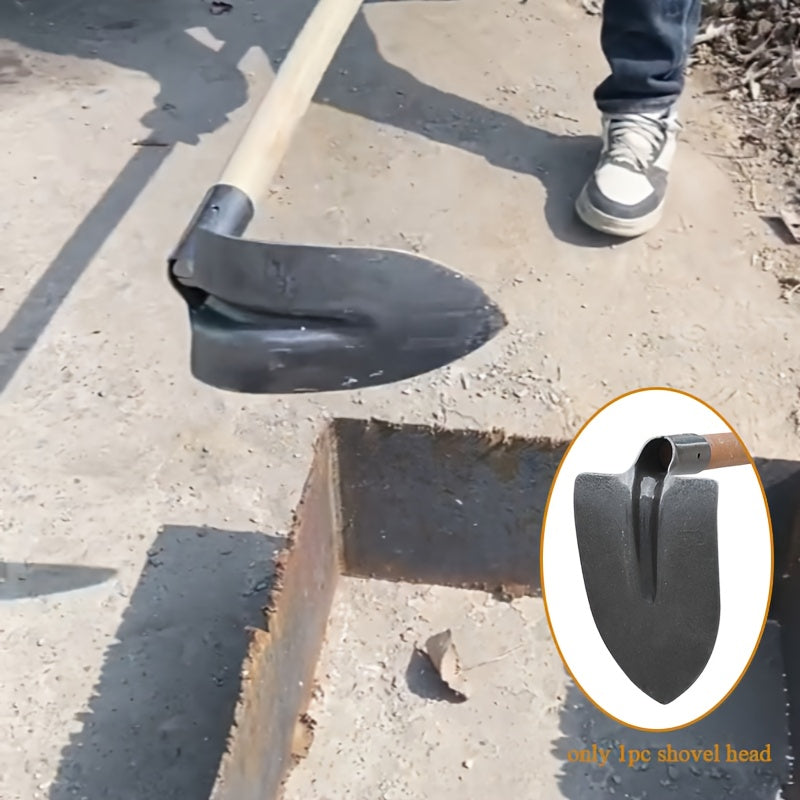 Heavy-duty, thickened manganese steel garden spade with ergonomic handle and durable construction, ideal for intensive outdoor work.