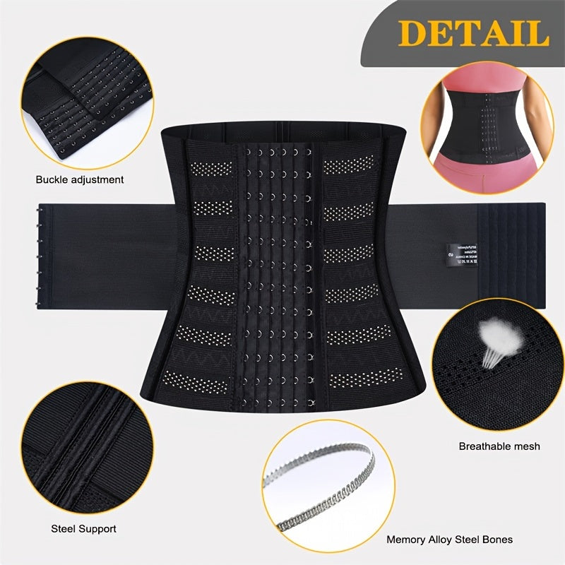 Women's abdominal belt, double reinforced layer, waist girdle and body shaper, to effectively shape and support the waist.