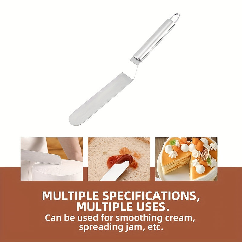 Spatule à Gâteau Premium en Acier Inoxydable : Antiadhésive, lisse crème et décors, durable, tailles 15 à 30 cm, outil essentiel pour pâtisserie et cadeau.