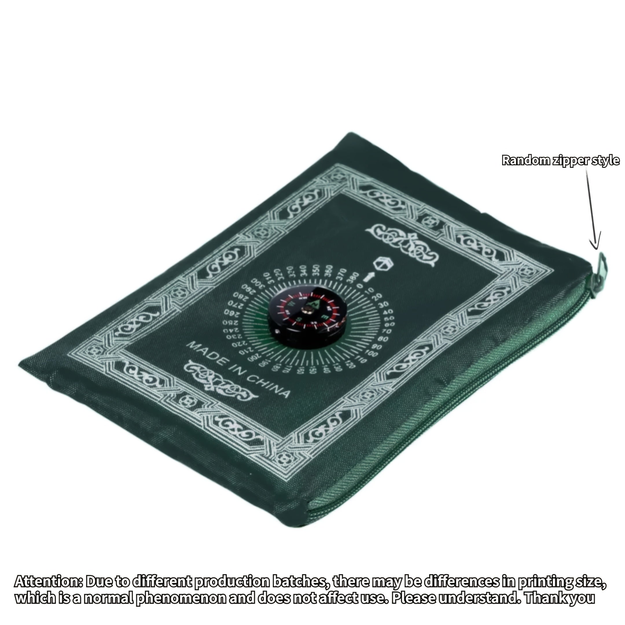 Tapis de prière musulman portable, boussole intégrée, design léger rouge, pratique pour voyage ou maison, cadeau traditionnel pour la prière.