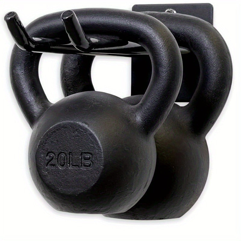 Support mural en fer robuste, rangement polyvalent garage et jardin, pour pelles, râteaux et balais, gain de place, finition métallique noire.