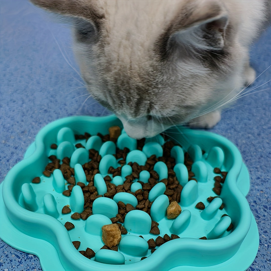 Bol anti-renversement pour chiens et chats, design anti-astuce. Tapis en silicone, base antidérapante, alimentation lente, sans batterie, cadeau idéal pour les propriétaires de chiens.