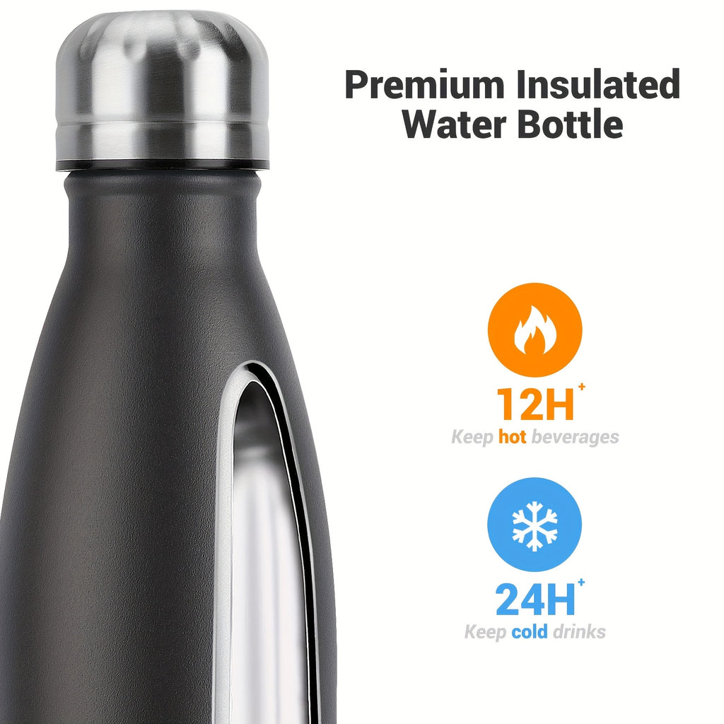 Bouteille WATERSY 500 ml en acier inoxydable, thermique, étanche, sans BPA, conserve boissons chaudes 12 h et froides 24 h.