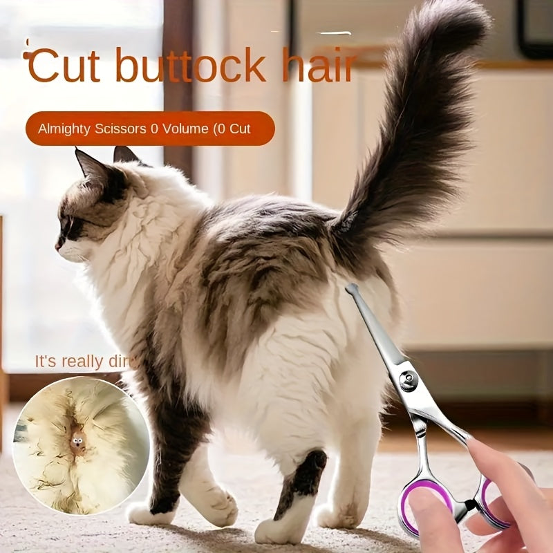 Set de tondeuses de beauté pour animaux 4 pièces. Comprend ciseaux droits, tondeuse, ciseaux incurvés et peigne en acier inoxydable.