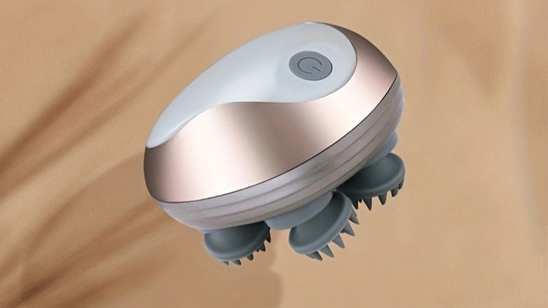 Mini electric scalp massager, stimulates circulation, relaxes the head and provides a relaxing massage.