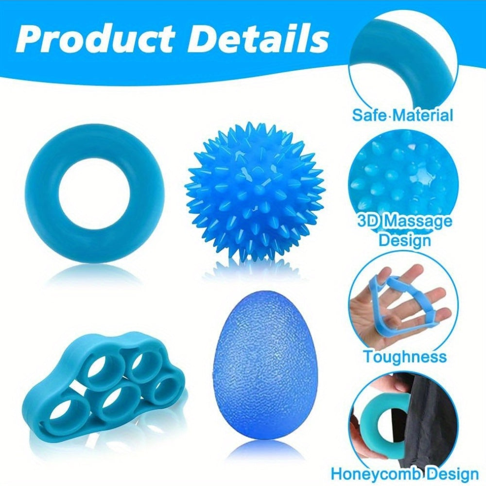 Set of 4 exercise balls for hands, made of PC and ABS, ideal for strengthening grip, relieving arthritis and improving motor skills.