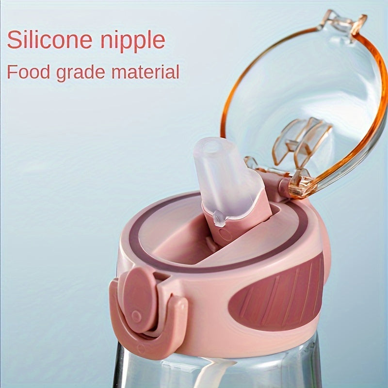 Gourde portable anti-fuite, design compact et mignon, plastique sans PVC, idéale pour voyage et activités de plein air.
