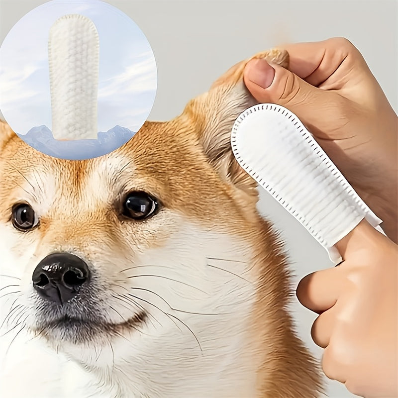 Disposable finger cots for pet cleaning (100 pcs). Ideal for removing tartar, cleaning ears and ensuring fresh breath.
