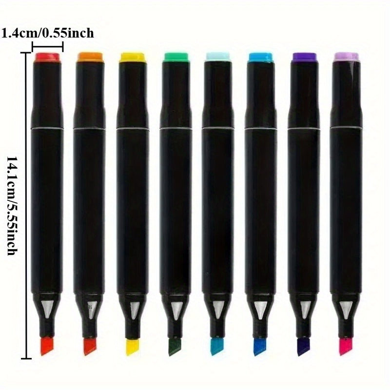 مجموعة من 30 قلم حبر جاف مزدوج الرأس، بجودة فنية عالية، مثالية للرسومات والتخطيطات، هدية مثالية للهالوين أو عيد الميلاد أو أعياد الميلاد.