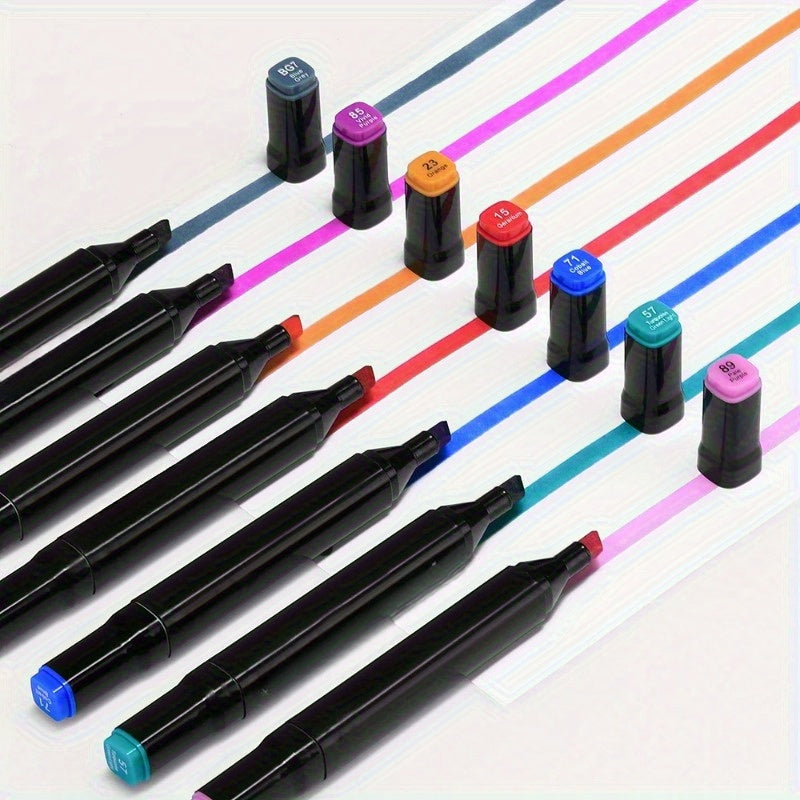 مجموعة من 30 قلم حبر جاف مزدوج الرأس، بجودة فنية عالية، مثالية للرسومات والتخطيطات، هدية مثالية للهالوين أو عيد الميلاد أو أعياد الميلاد.