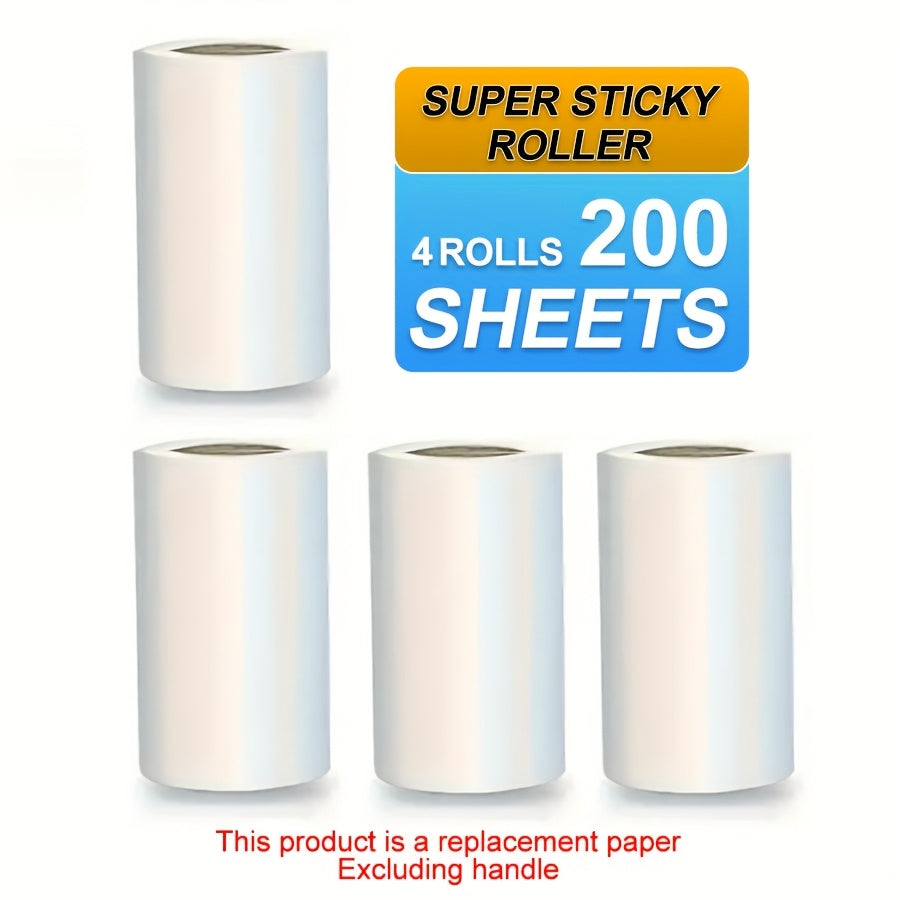 Rouleau adhésif ultra puissant, 50 feuilles, élimine efficacement peluches sur vêtements, tapis, canapés ; design compact, portable, indispensable ménage.