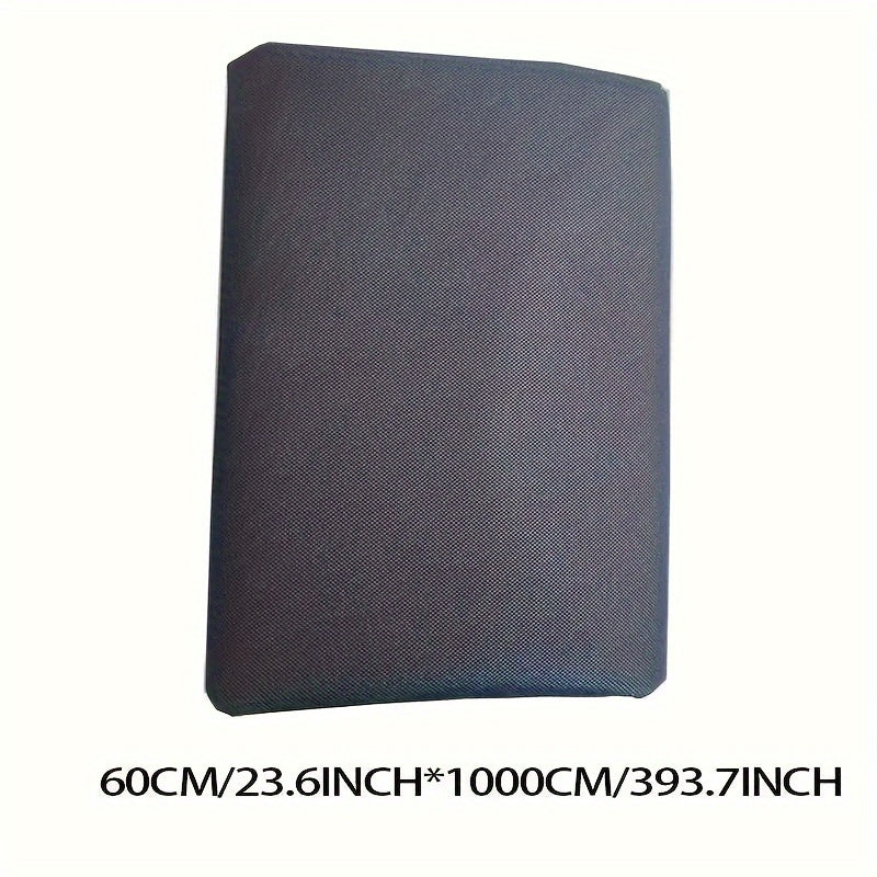 Rouleau de tissu paysager noir en PP non tissé, bordures vertes, durable, bloque les mauvaises herbes, perméable à l’eau, idéal potager et massifs floraux.