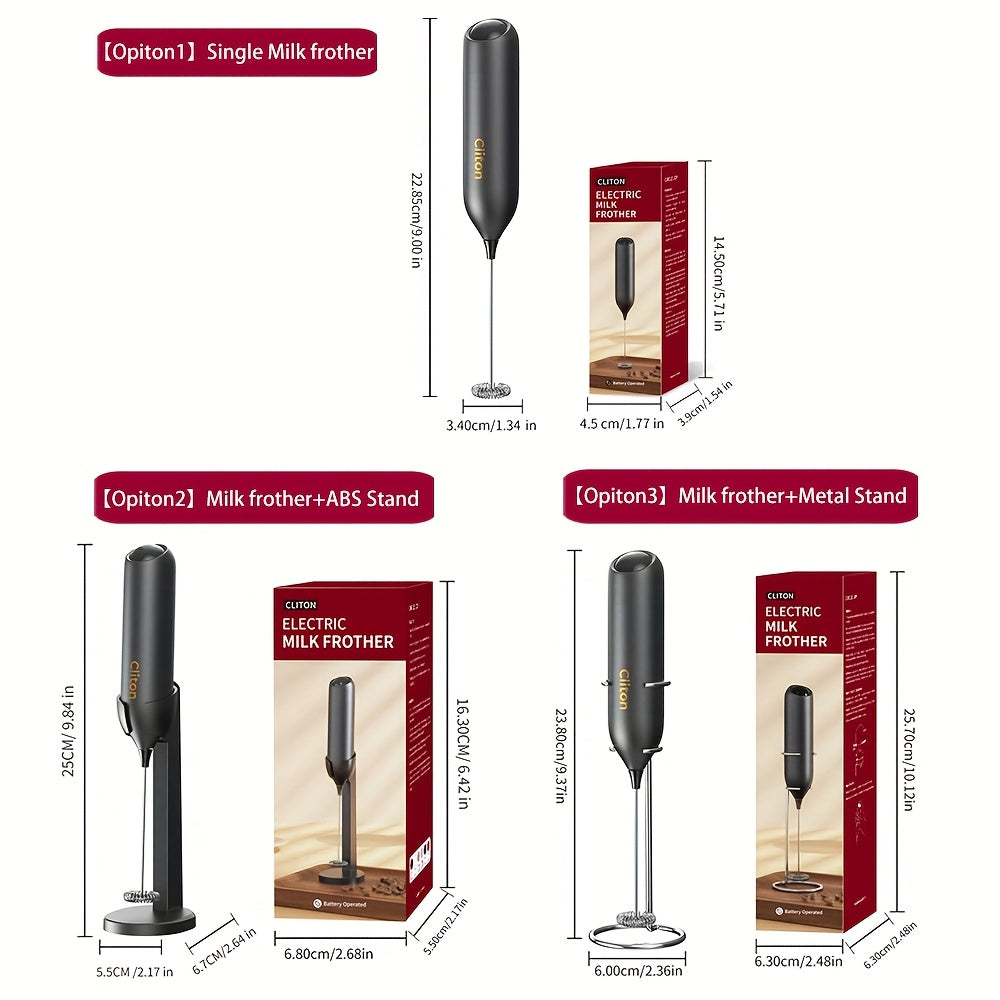 Cordless Electric Milk Frother: 304 stainless steel whisk, quiet operation, portable and compact, ideal for home coffee or camping.