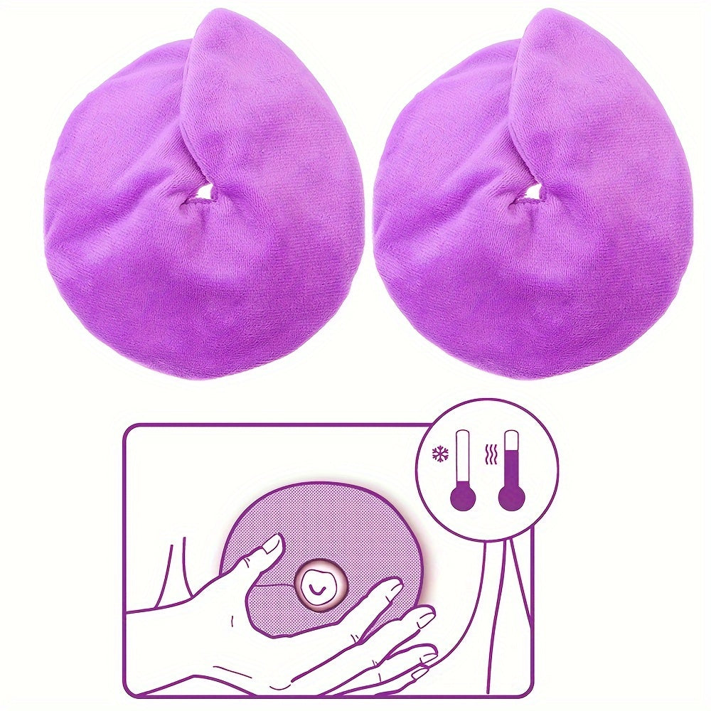 Lot de 2 compresses froides pour seins, gel rafraîchissant avec dos doux, essentiel pour l’allaitement.