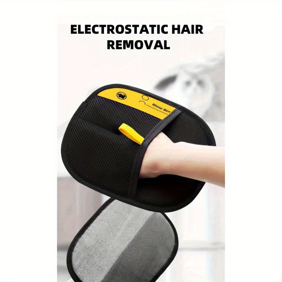 Gants de toilettage anti-statique pour animaux (1/2/3 pièces). Gants en polypropylène noir, efficaces pour éliminer les poils de chats et chiens. Accessoire tendance et durable.