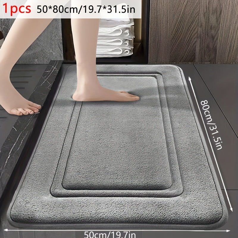 Quick-drying, non-slip bath mat with a geometric pattern, machine washable, soft and padded, suitable for bathroom, kitchen or bedroom.