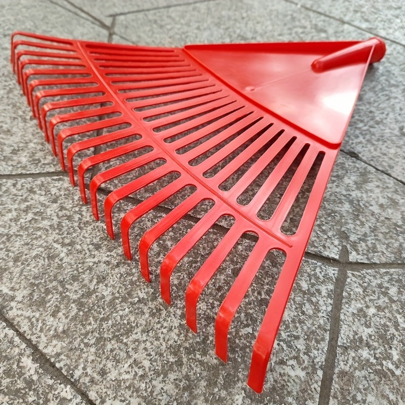Râteau à feuilles plastique 20 dents Léger et robuste, idéal pour pelouses, jardins, allées et trottoirs, collecte efficace des feuilles, compatible accessoires souffleur ou pelle.