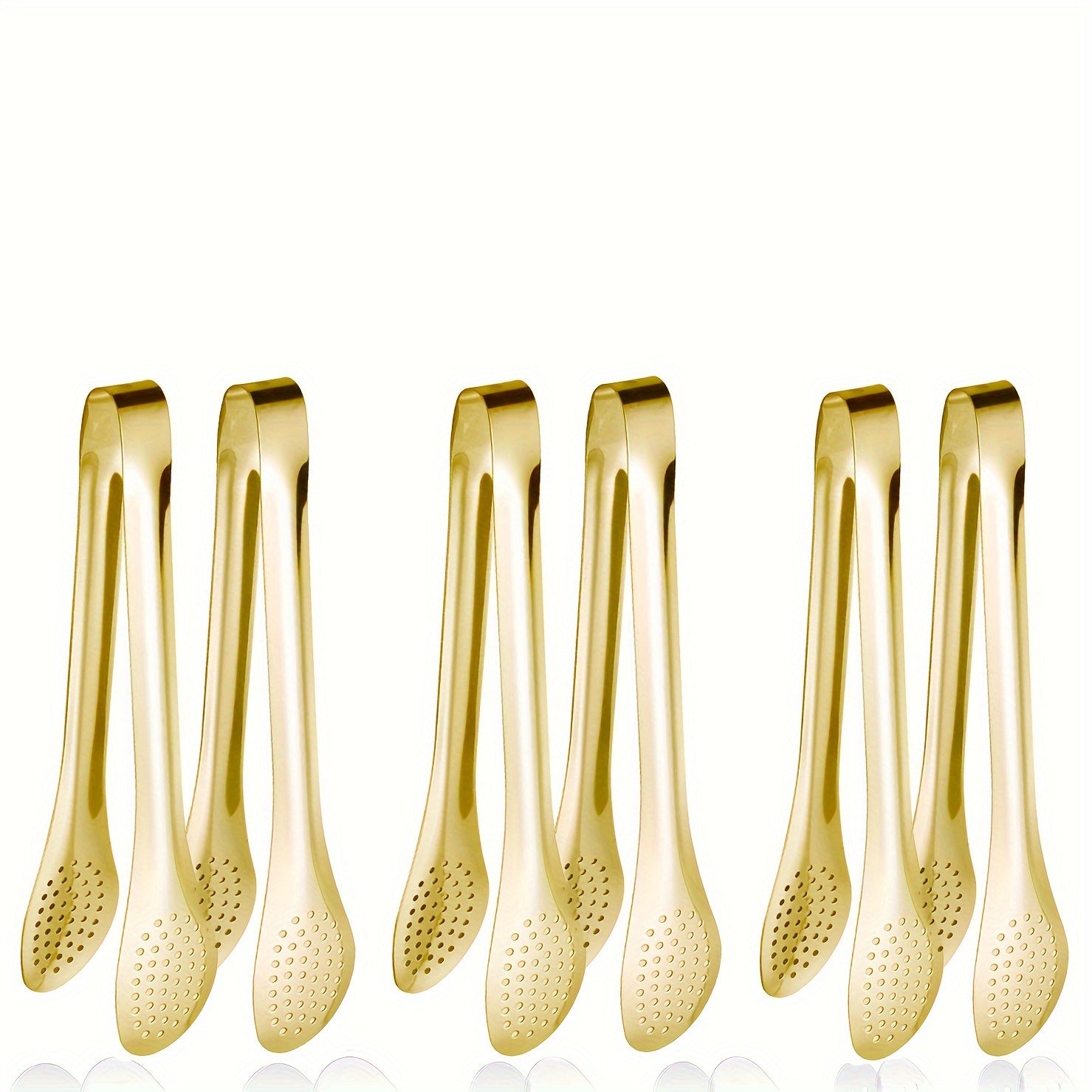 Lot de 6 pinces en acier inoxydable (17,78‑30,48 cm), résistantes à la chaleur et lave-vaisselle, idéales salades, BBQ, pâtes, fruits et buffet.