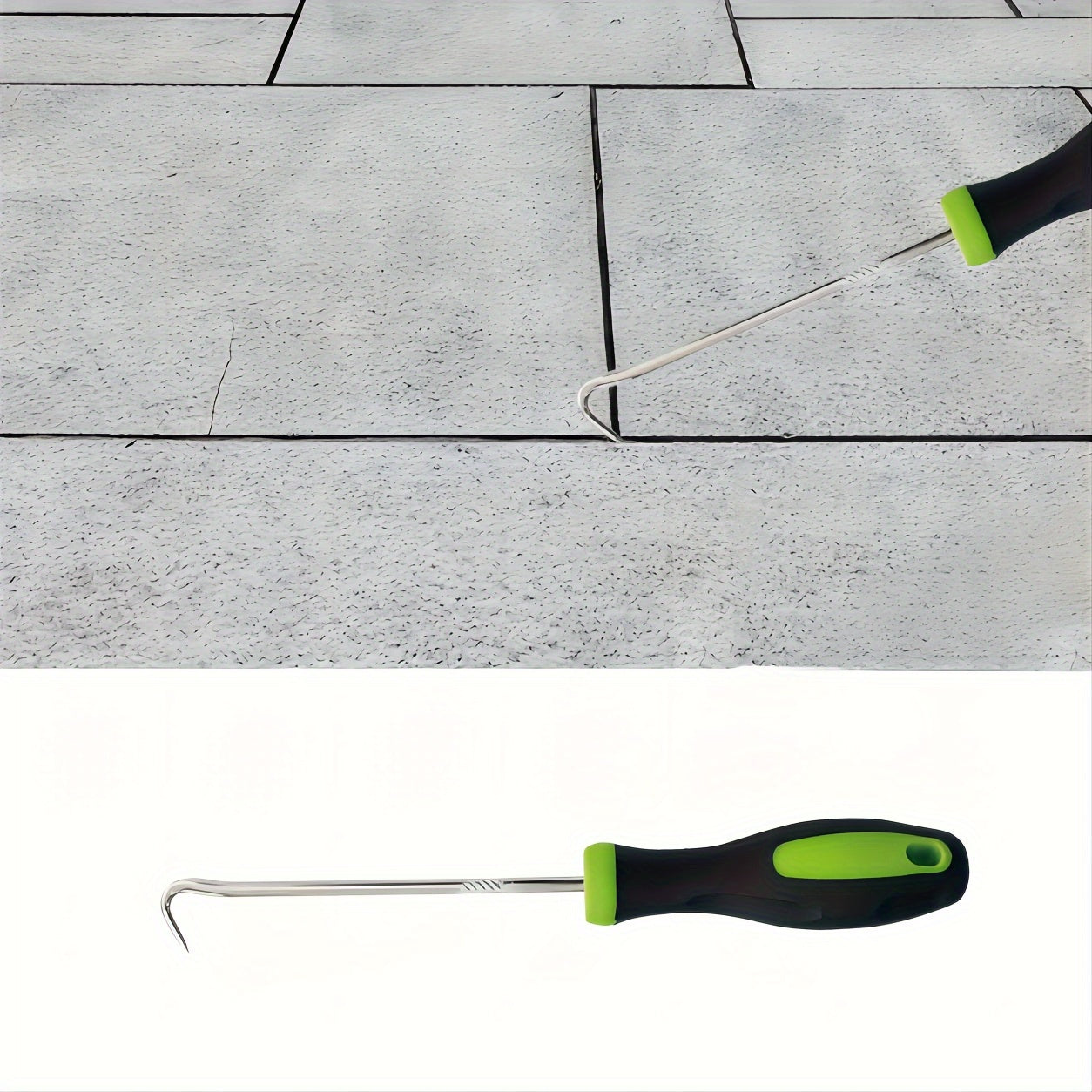 Lot de 2 crochets à mauvaises herbes robustes Outils ergonomiques pour désherber allées, enlever mousse, atteindre espaces étroits, entretien durable des pelouses et jardins.