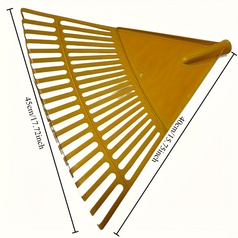 Râteau à feuilles plastique 20 dents Léger et robuste, idéal pour pelouses, jardins, allées et trottoirs, collecte efficace des feuilles, compatible accessoires souffleur ou pelle.