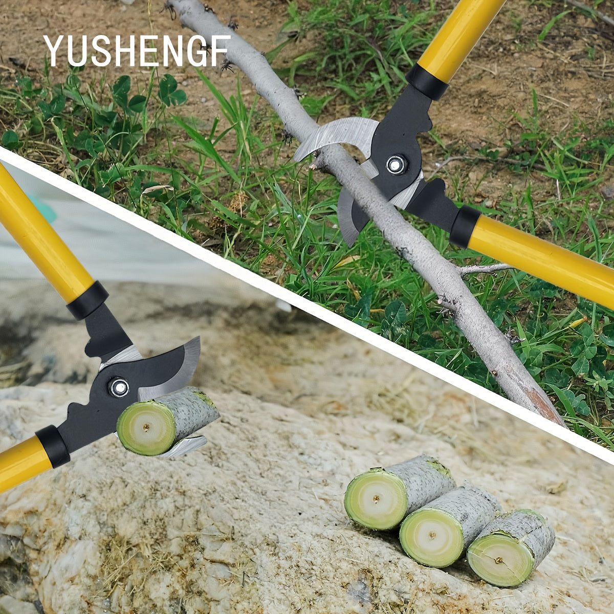 Robust multi-function pruner, sharp SK5 steel blade, portable, for thick branches, flower stems and fruit trees, effortless.