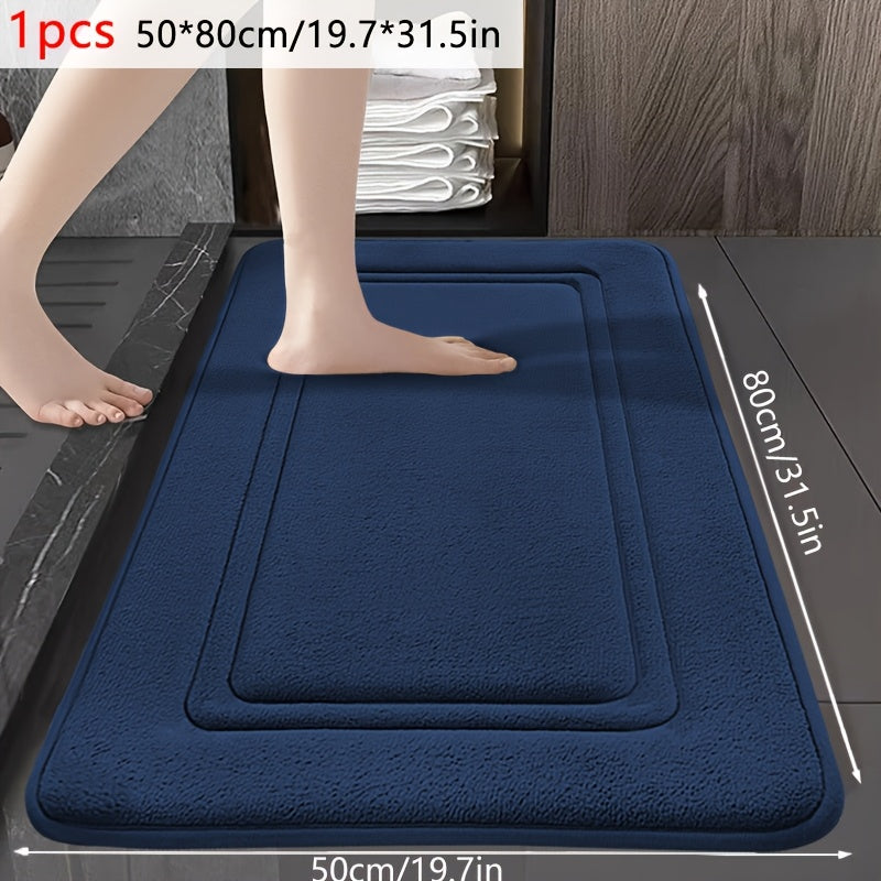 Quick-drying, non-slip bath mat with a geometric pattern, machine washable, soft and padded, suitable for bathroom, kitchen or bedroom.