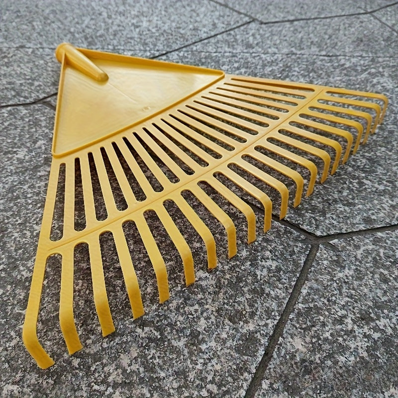 Râteau à feuilles plastique 20 dents Léger et robuste, idéal pour pelouses, jardins, allées et trottoirs, collecte efficace des feuilles, compatible accessoires souffleur ou pelle.