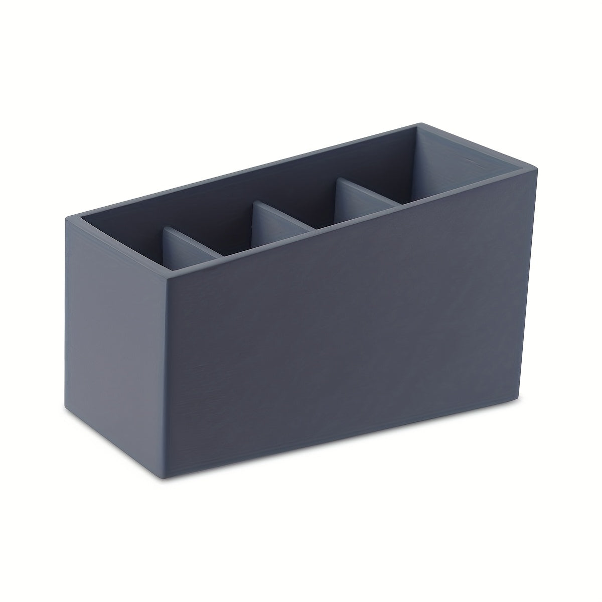 Boîte en bois à quatre compartiments, parfaite pour organiser télécommandes, pinceaux de maquillage et stylos dans le salon, la chambre ou le bureau.