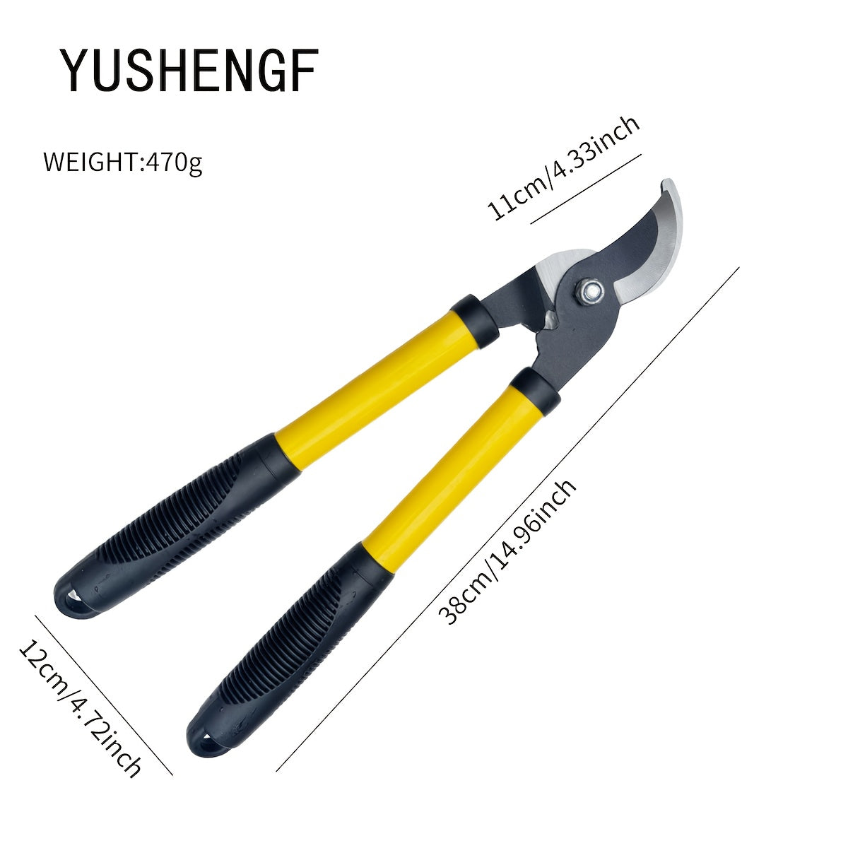 Robust multi-function pruner, sharp SK5 steel blade, portable, for thick branches, flower stems and fruit trees, effortless.