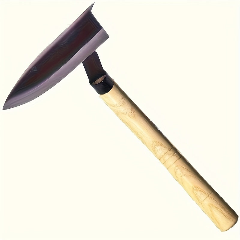 Mini houe triangulaire polyvalente, compacte et pratique, idéale pour entretien de pelouses, plantations de fleurs et légumes en milieu urbain.