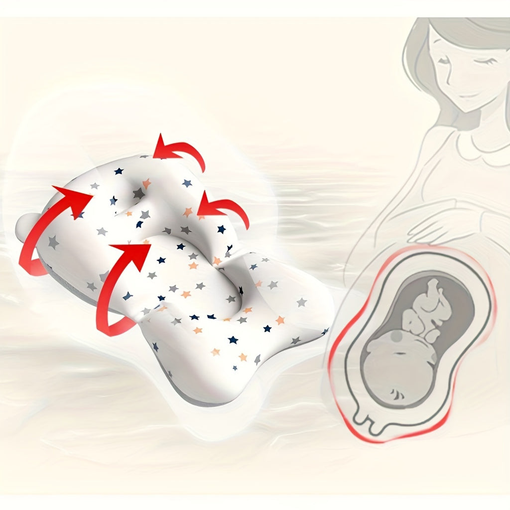 Siège de bain bébé PanLynner, filet antidérapant 0-3 ans, coussin doux en polyester avec sangle de sécurité pour nourrisson et tout-petit.