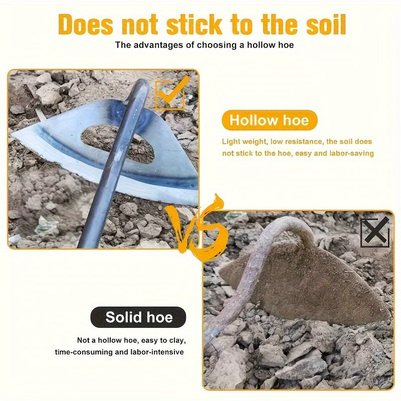 Outil de désherbage et plantation 33 cm en acier, poignée ergonomique, dents tranchantes pour un désherbage efficace, structure durable idéale jardins et potagers.