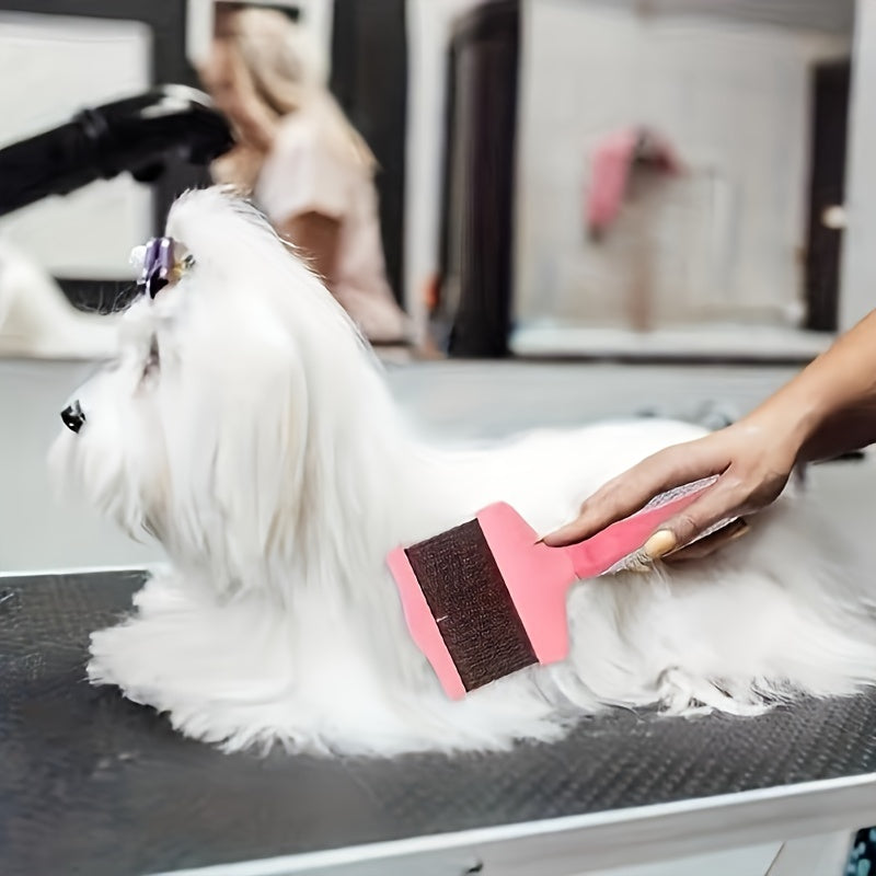 Brosse double-face pour chiens, démêlant et toilettant. Peigne en acier inoxydable, parfait pour le toilettage des chiens.