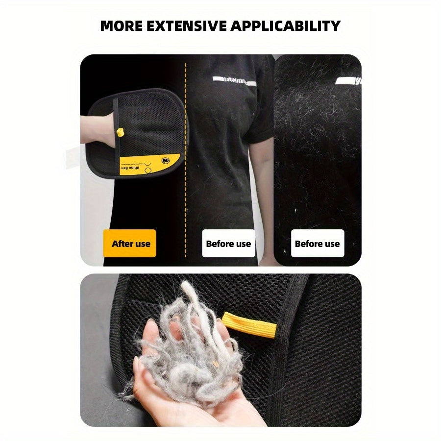 Gants de toilettage anti-statique pour animaux (1/2/3 pièces). Gants en polypropylène noir, efficaces pour éliminer les poils de chats et chiens. Accessoire tendance et durable.