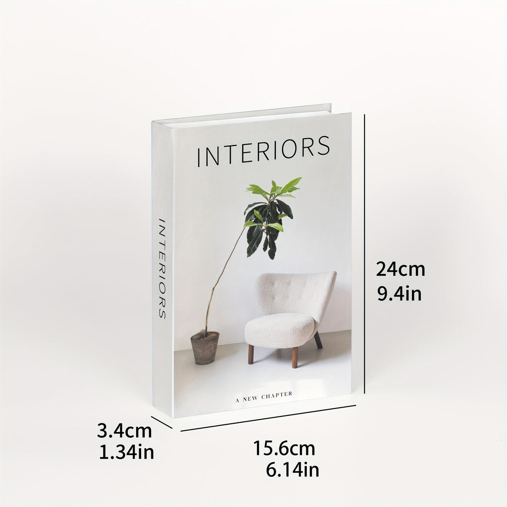 Lot de 3 livres factices style nordique Empilables, décoratifs pour étagère ou salon, design minimaliste, sans entretien, parfait pour décoration intérieure élégante.