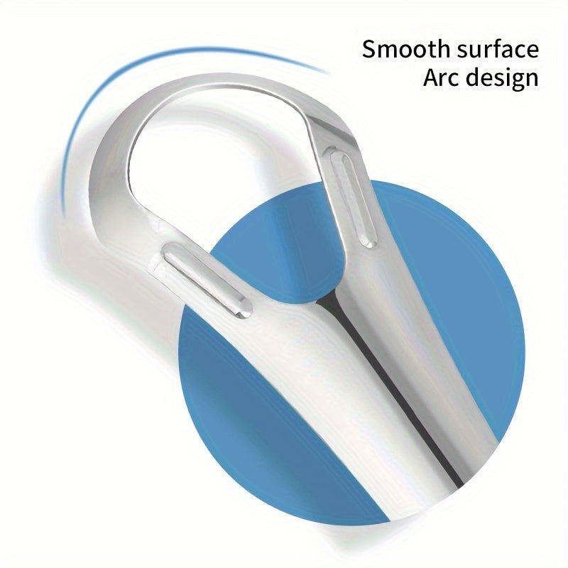 Lot de 3 gratte-langues en acier inoxydable, double face, hygiène buccale, facile à nettoyer et portable, cadeau idéal Halloween.