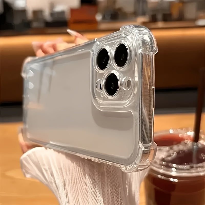 جراب حماية شفاف ممتاز مقاوم للصدمات: حماية شفافة من مادة TPU، مقاوم للصدمات، متوافق مع أجهزة iPhone من 7 إلى 16 Pro Max.